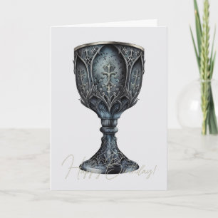 Create Your Own Mediaeval Chalice Holiday Card