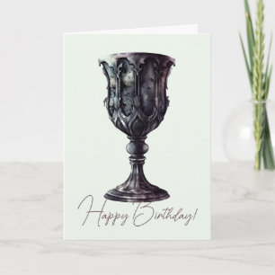 Create Your Own Mediaeval Gothic Chalice Holiday Card