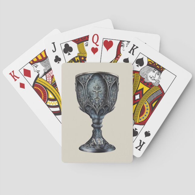 Create Your Own Mediaeval Gothic Chalice Playing Cards (Back)
