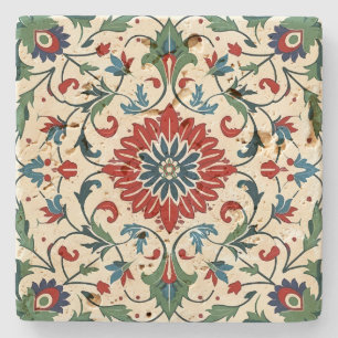 Create Your Own Mediterranean Style Yule Floral Stone Coaster