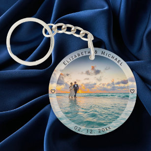 Create Your Own Memorable Newly Weds Wedding Photo Key Ring