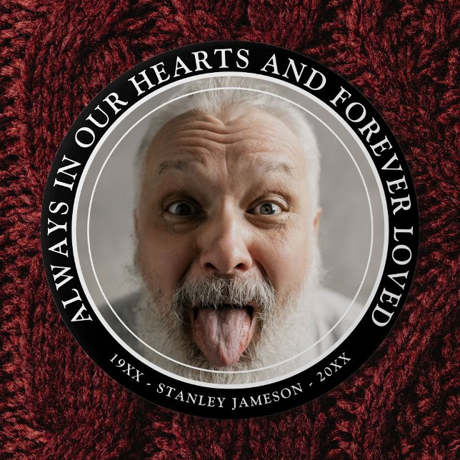 Create Your Own Memorial Photo & Text Tribute   6 Cm Round Badge (Creator Uploaded)