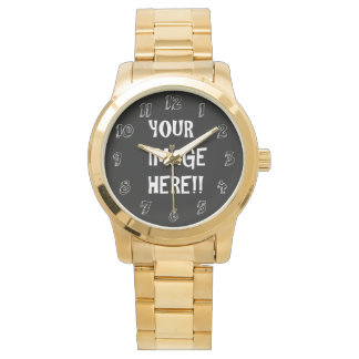 Create Your Own Men's Oversized Gold Bracelet Watch