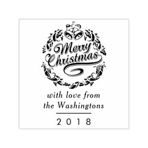 Create Your Own Merry Christmas Custom Message Self-inking Stamp