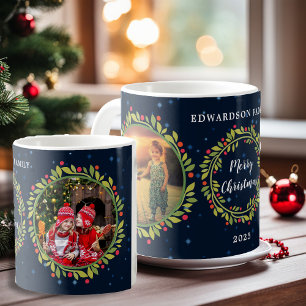 Create your own Merry Christmas family photo Coffee Mug