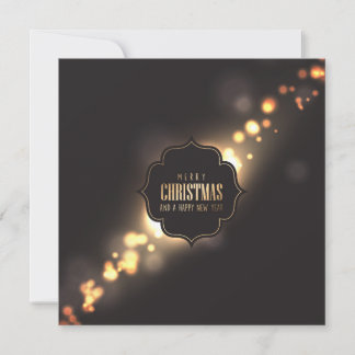 Create Your Own Merry Christmas Glow Bokeh Holiday Card
