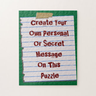 Create Your Own Message Puzzle