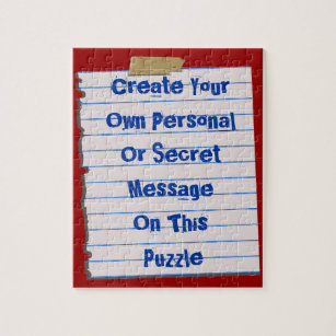 Create Your Own Message Puzzle