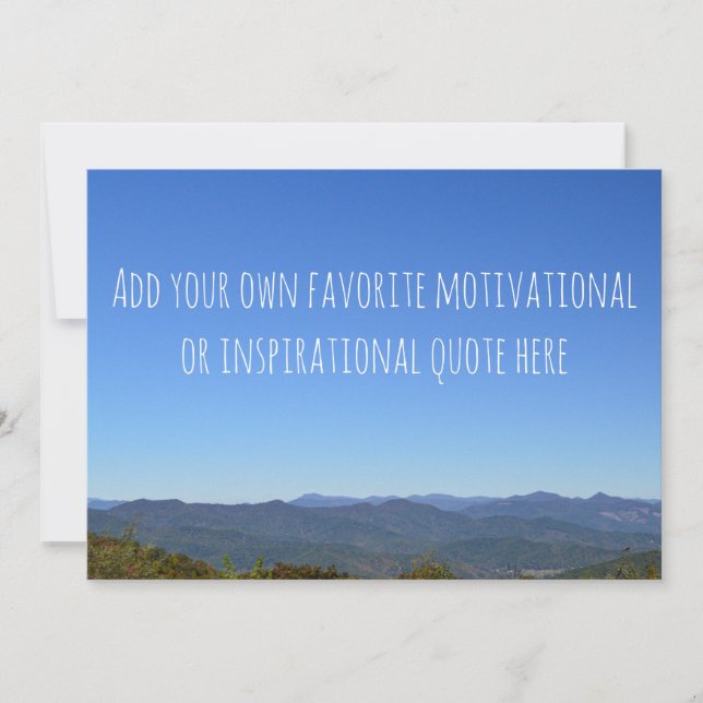 Create Your Own Message Scenic Mountain Horizon (Front)