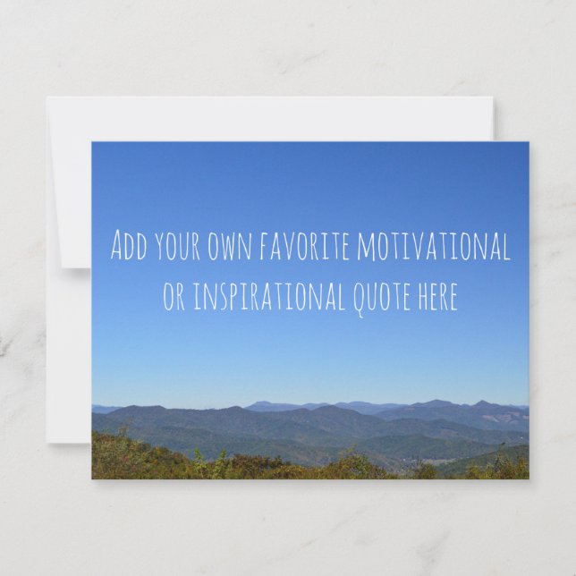 Create Your Own Message Scenic Mountain Horizon Card (Front)