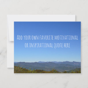 Create Your Own Message Scenic Mountain Horizon Card