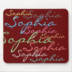 Create your own messy name text unique calligraphy mouse pad