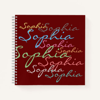 Create your own messy name text unique calligraphy notebook