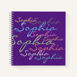 Create your own messy name text unique calligraphy notebook