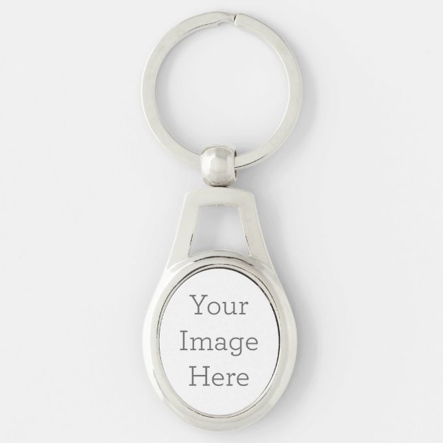 Oval Metal Keychain (Front)