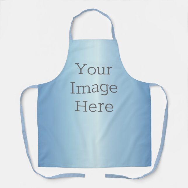 Create Your Own Metallic Frozen Ice Blue Faux Foil Apron (Front)