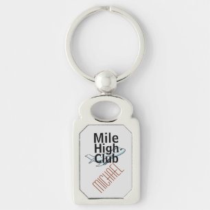 Create Your Own Mile High Club Personalized Custom Key Ring