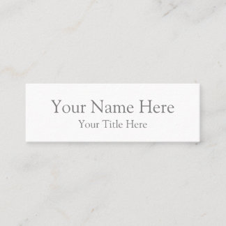 Create Your Own Mini Business Card