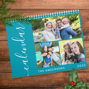 Create Your Own Minimal 3 Photos Collage Script Calendar