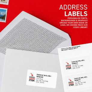 CREATE-YOUR-OWN Minimalist Custom logo and address Label