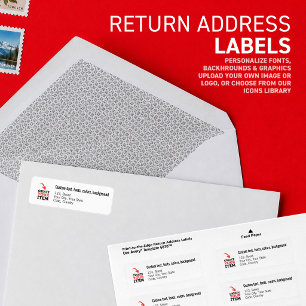CREATE-YOUR-OWN Minimalist Custom logo and address Return Address Label