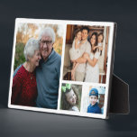 Create Your Own Modern 4 Family Photo Collage  Plaque<br><div class="desc">Creatre your own photo plaque with 4 of your favourite photos. Makes a great keepsake gift for holidays and special occasions for family and friends.</div>