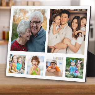 Create Your Own Modern 6 Family Picture Collage Plaque