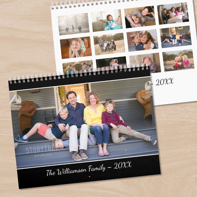 Create Your Own Modern Black Cover Photo Calendar (Create Your Own Modern Black Cover Photo Calendar, front/back)