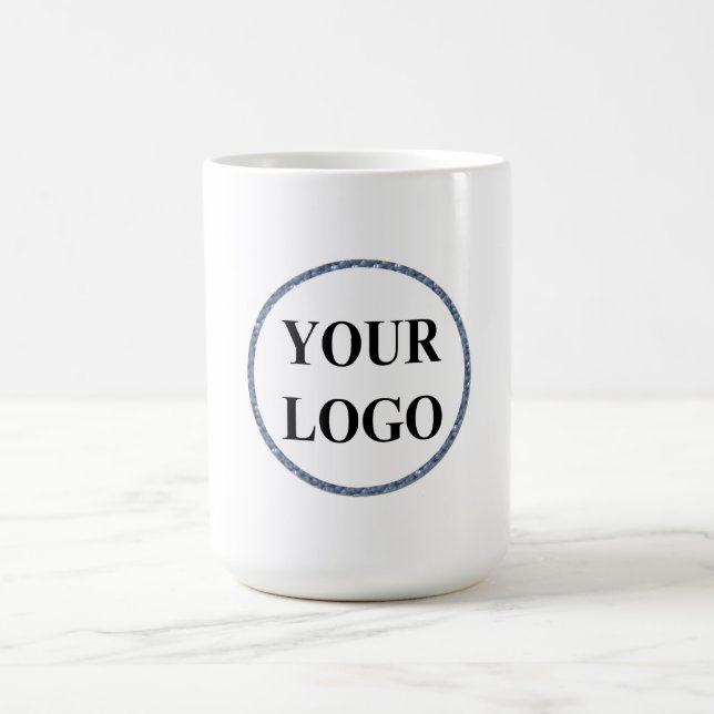Create Your Own Modern Black White Personalised Coffee Mug (Center)