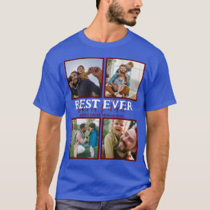 Create your own Modern Bonus Dad 4 Photo Collage T-Shirt