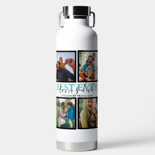 Create your own Modern Bonus Dad 4 Photo Collage  Water Bottle
