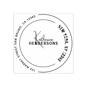 Create your Own MODERN BUSINESS ADDRESS COMPANY Rubber Stamp