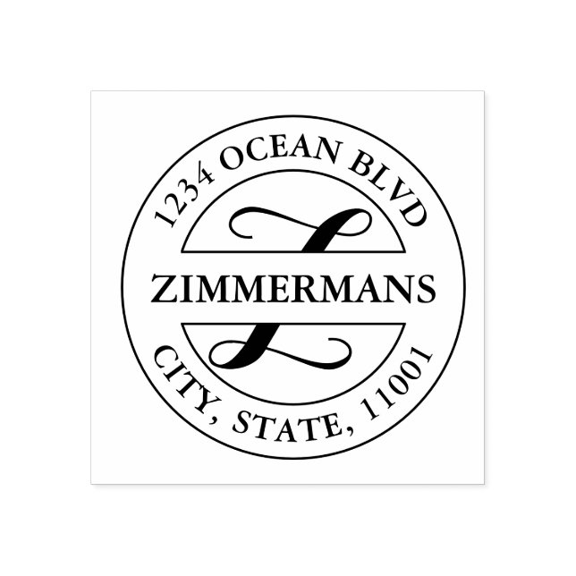 Create Your Own Modern Calligraphy Elegant Logo Rubber Stamp (Imprint)