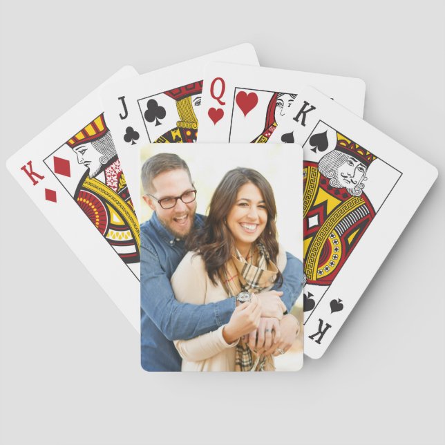 Create Your Own Modern Couple Photo Playing Cards (Back)