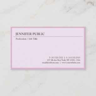 Create Your Own Modern Elegant Design Clean Plain Business Card