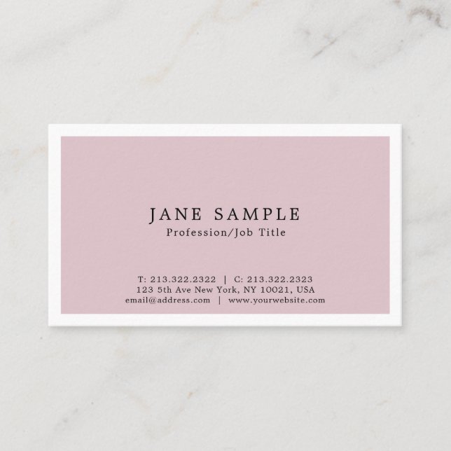 Create Your Own Modern Elegant Simple Design Business Card (Front)