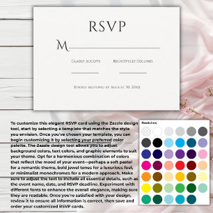 Create Your Own Modern Elegant Wedding RSVP Card