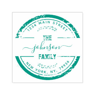 Create Your Own Modern Family Name Return Address Self-inking Stamp