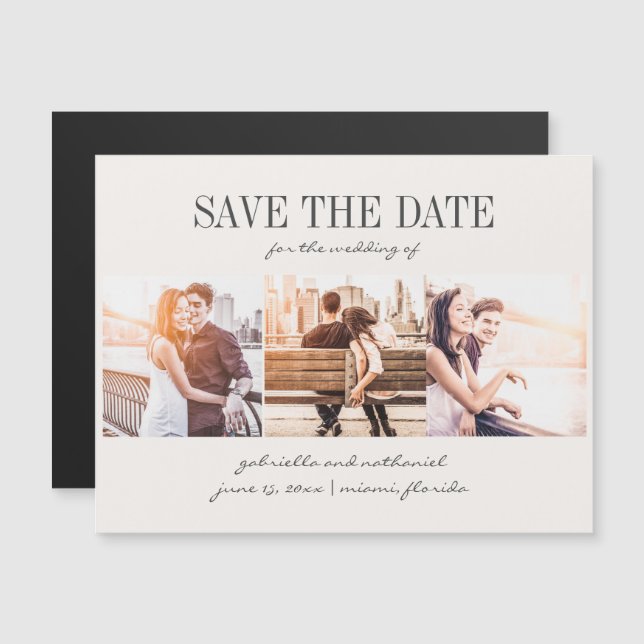 Create Your Own Modern Handwritten 3 Photo (Front/Back)