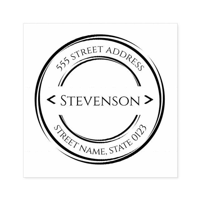 Create your own modern last name rubber stamp (Imprint)