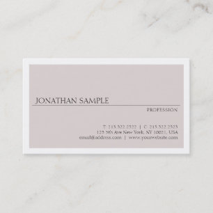 Create Your Own Modern Minimalist Chic Plain Business Card