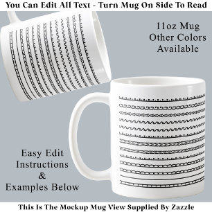 Create Your Own Modern Minimalist Hidden Message B Coffee Mug