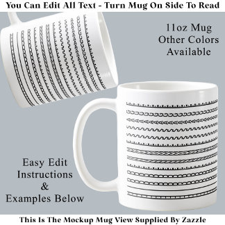 Create Your Own Modern Minimalist Hidden Message B Coffee Mug