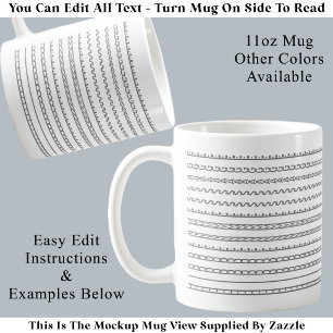 Create Your Own Modern Minimalist Hidden Message C Coffee Mug