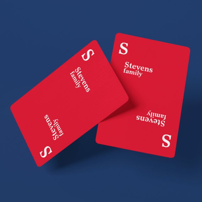 Create Your Own Modern Minimalist Simple Red Playing Cards (Creator Uploaded)