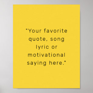 Create Your Own Modern Personalised Quote Poster