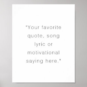 Create Your Own Modern Personalised Quote Poster