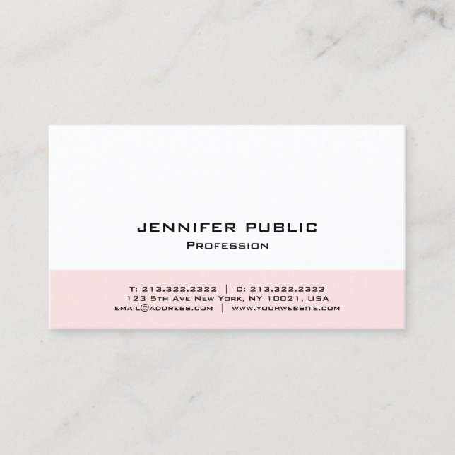 Create Your Own Modern Professional Elegant Business Card (Front)