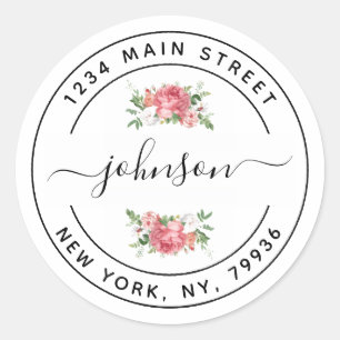Create Your Own Modern Return Address Classic Round Sticker