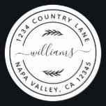 Create Your Own Modern Return Address Classic Round Sticker<br><div class="desc">Create Your Own Round Return Address Sticker. For more advanced customisation of this design,  Please click the "Customise" button above!</div>